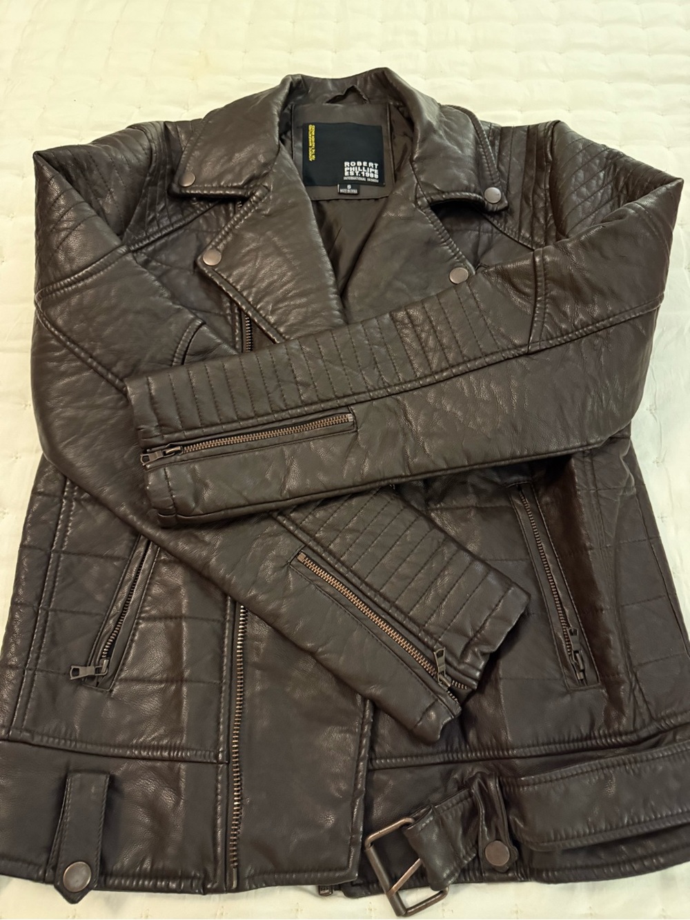 Black Quilted Moto Bomber Jacket - Men's